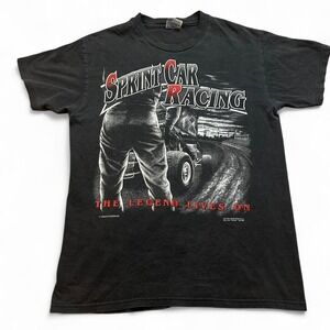 Vintage 90s sprint car racing punk grunge tshirt size medium